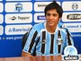 Facundo Bertoglio é apresentado como novo reforço do Grêmio (Foto: Lucas Uebel/Grêmio FBPA)