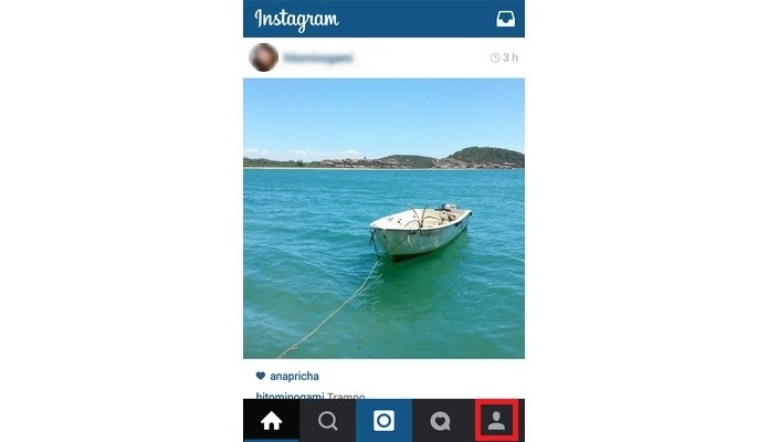 Destaque em vermelho para ícone de perfil do Instagram (Foto: Reprodução/ Raquel Freire)