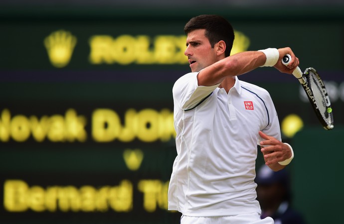 Novak Djokovic x Bernard Tomic, Wimbledon 2015 (Foto: Getty Images) Novak Djokovic x Bernard Tomic, Wimbledon 2015 (Foto: Getty Images)