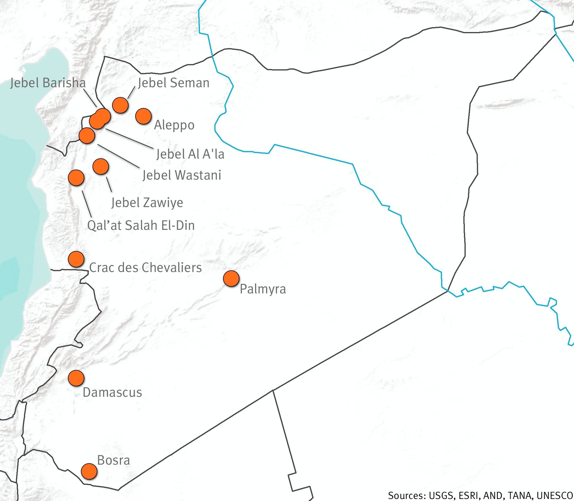 Patrimônios da humanidade da UNESCO na Síria (Foto: AAAS/Reprodução)