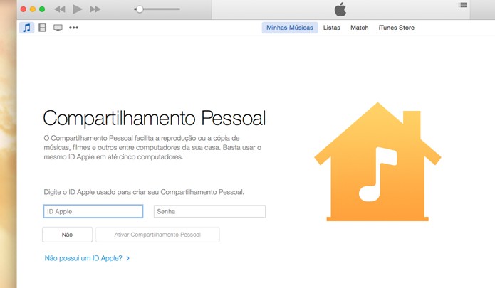 Faça login com seu Apple ID (Foto: Reprodução/André Sugai)