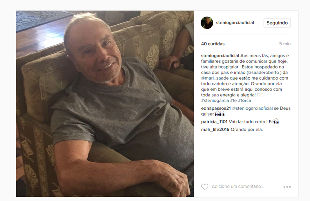 Post Stênio Garcia (Foto: Reprodução/Instagram)