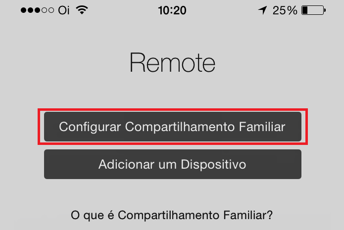 Iniciando o processo de habilitação do Compartilhamento Familiar no iPhone (Foto: Reprodução/Edivaldo Brito)