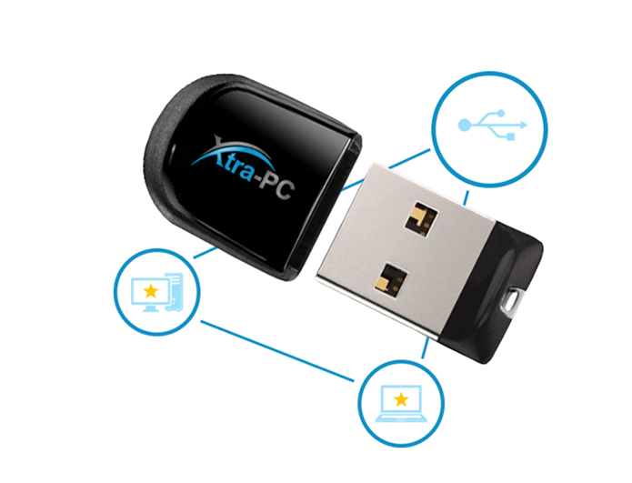 Xtra-PC é um pendrive com uma versão amigável do Linux pronta para uso em qualquer computador, desde máquinas antigas a PCs mais recentes (Foto: Divulgação/Xtra-PC)