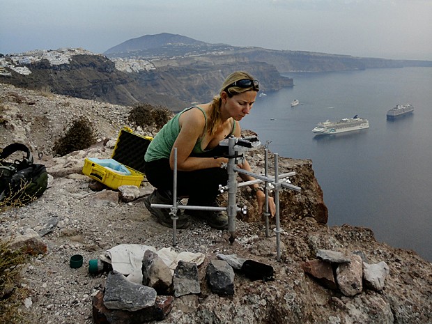 Santorini (Foto: Becca Neely/Universidade de Oxford/Divulgação)