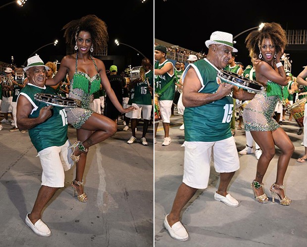 Bailarina dá um show de samba no pé (Foto: Ferdinando Mendonça)
