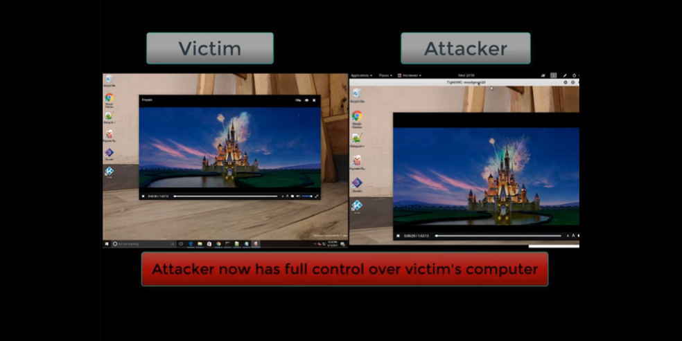 Hacker consegue ter acesso remoto ao desktop da vítima via PopCorn Time (Foto: Reprodução / CheckPoint)