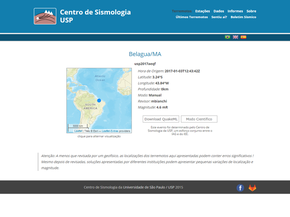 Centro de Sismologia da Universidade de São Paulo apontou um tremor de terra no MA (Foto: Reprodução)