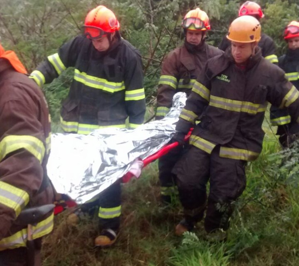 Motorista foi socorrido pelo Corpo de Bombeiros (Foto: Corpo de Bombeiros/Cedida)