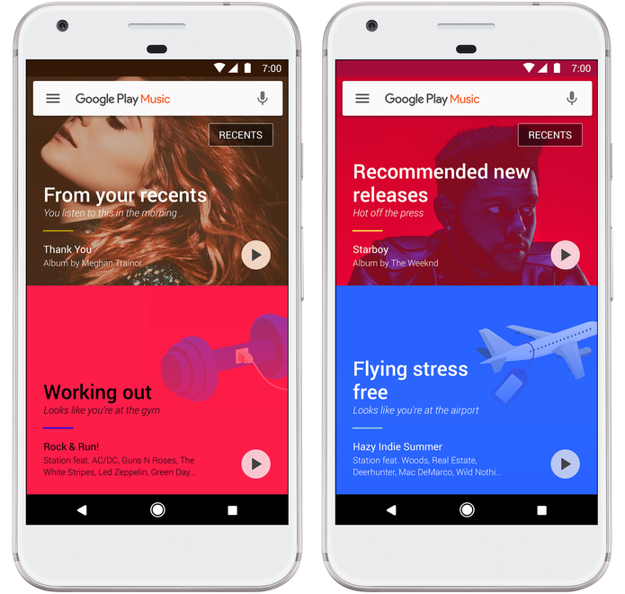 Google Play Music traz recomendações de músicas baseadas na localização geográfica do usuário (Foto: Divulgação/Google) Google Play Music traz recomendações de músicas baseadas na localização geográfica do usuário (Foto: Divulgação/Google)