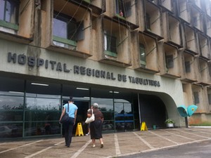 Fachada do Hospital Regional de Taguatinga (Foto: Raquel Morais/G1)