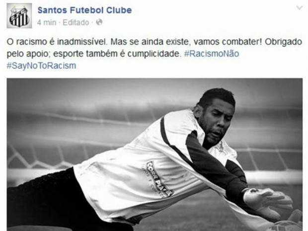 Em rede social, Santos agradece apoio de clubes adversários e torcedores (Foto: reprodução/GloboNews)