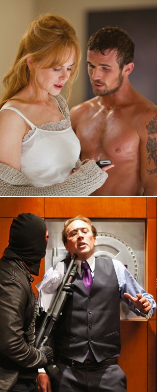 Nicole é seduzida pelo bandido enquanto Nicolas Cage é ameaçado em 'Reféns' (2011) (Foto: Divulgação)