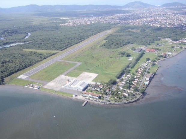Área que será utilizada para construção do aeroporto (Foto: Pedro Rezende/Prefeitura de Guarujá)