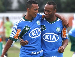 Juninho e Tinga, Palmeiras (Foto: Leandro Martins / Agência Estado)