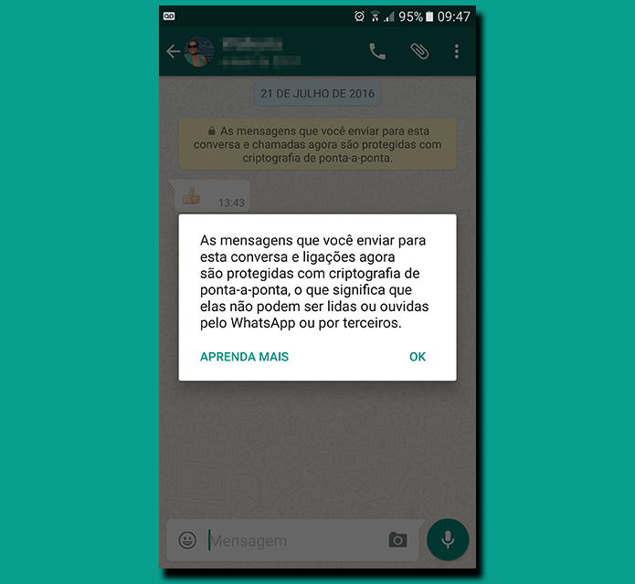 WhatsApp usa criptografia do tipo assimétrica (Foto: Reprodução/Filipe Garrett) (Foto: WhatsApp usa criptografia do tipo assimétrica (Foto: Reprodução/Filipe Garrett)) WhatsApp usa criptografia do tipo assimétrica (Foto: Reprodução/Filipe Garrett) (Foto: WhatsApp usa criptografia do tipo assimétrica (Foto: Reprodução/Filipe Garrett))