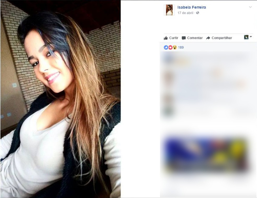 Bombeiros fazem buscas pelo corpo de Isabela Ferreira, de 17 anos (Foto: Reprodução/Facebook)