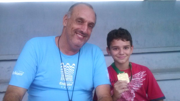 Professor Silvio Monteiro e atleta Pedro Xaud. 'É mais um atleta despontando na natção de Roraima'.  (Foto: Arquivo Pessoal)