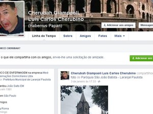 Luiz postou fotos da viagem a Roma em rede social (Foto: Reprodução/ Facebook)