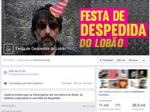 Evento de despedida do cantor Lobão (Foto: Reprodução/Facebook)