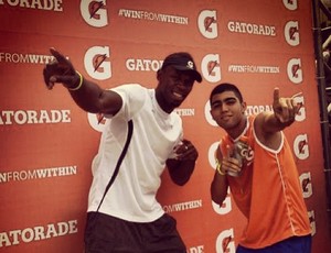 Gabigol e Usain Bolt (Foto: Reprodução  / Instagram)