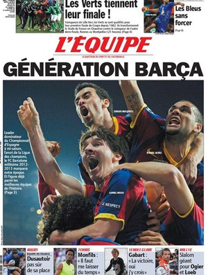 capa jornal l'equipe barcelona (Foto: Reprodução / L'Équipe)