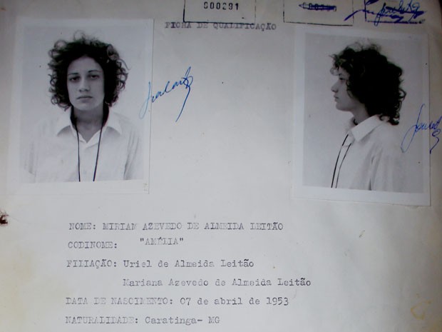 Miriam Leitão em sua ficha  (Foto: Matheus Leitão / Arquivo Pessoal)