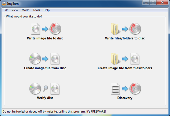 ImgBurn é um gravador de discos gratuito para Windows (Foto: Divulgação/ImgBurn)