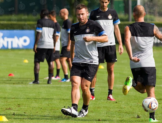 Cassano faz primeiro treino no Inter de Milão (Foto: Site oficial do Inter de Milão)