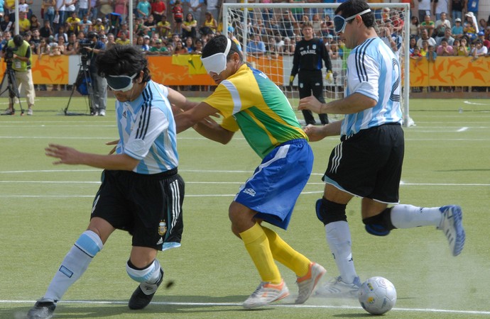 Brasil x Argentina futebol de 5 Parapan 2007 (Foto: Divulgação)