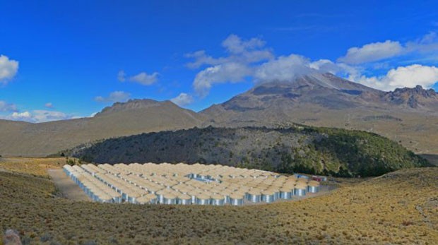 O HAWC fica em um dos pontos mais altos do México, a 4,1 mil metros de altitude (Foto: BBC/HAWK)