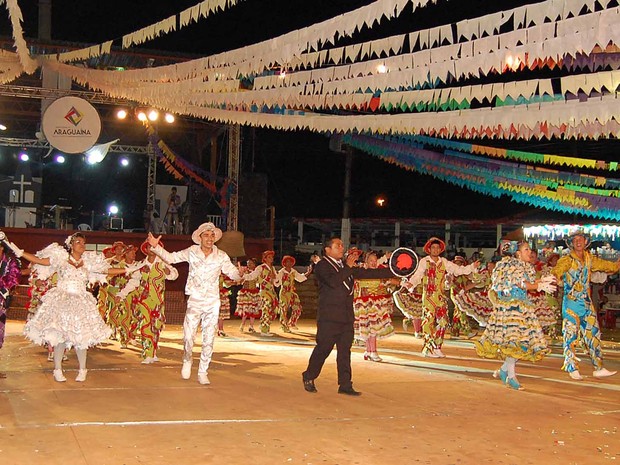 Quadrilha Cafundó do Brejo vence na categoria estadual do festival São João do Cerrado, em Araguaína (TO) (Foto: Leyla Mel/Assessoria de Comunicação Prefeitura de Araguaína)