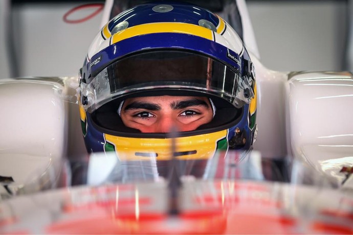 Sergio Sette Câmara no primeiro treino para a F2 (Foto: Sebastiaan Rozendaal) Sergio Sette Câmara no primeiro treino para a F2 (Foto: Sebastiaan Rozendaal)