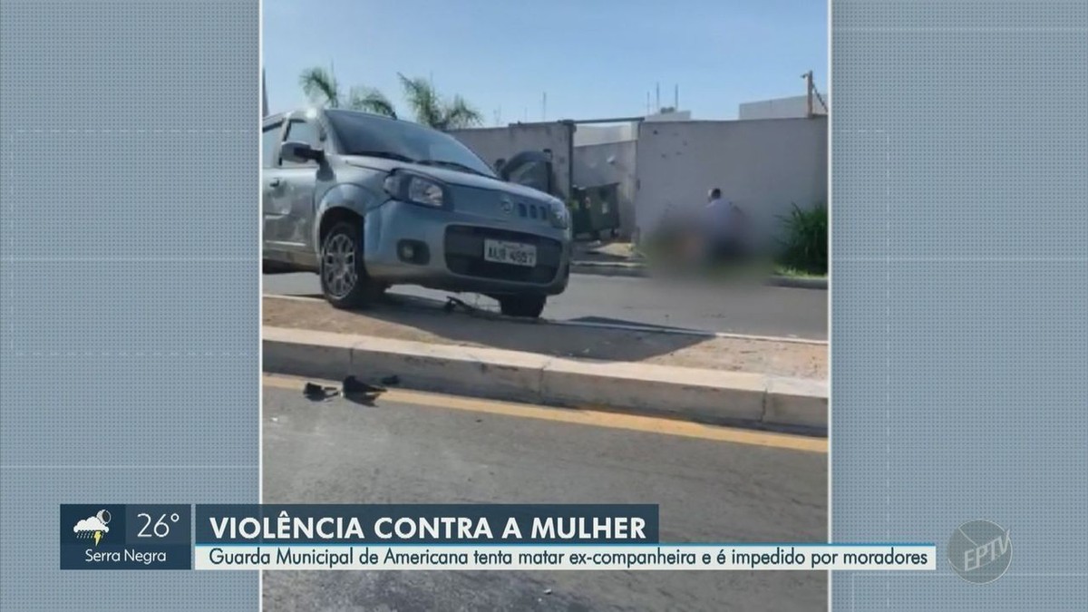 Guarda é preso após agredir ex companheira em calçada de rua em