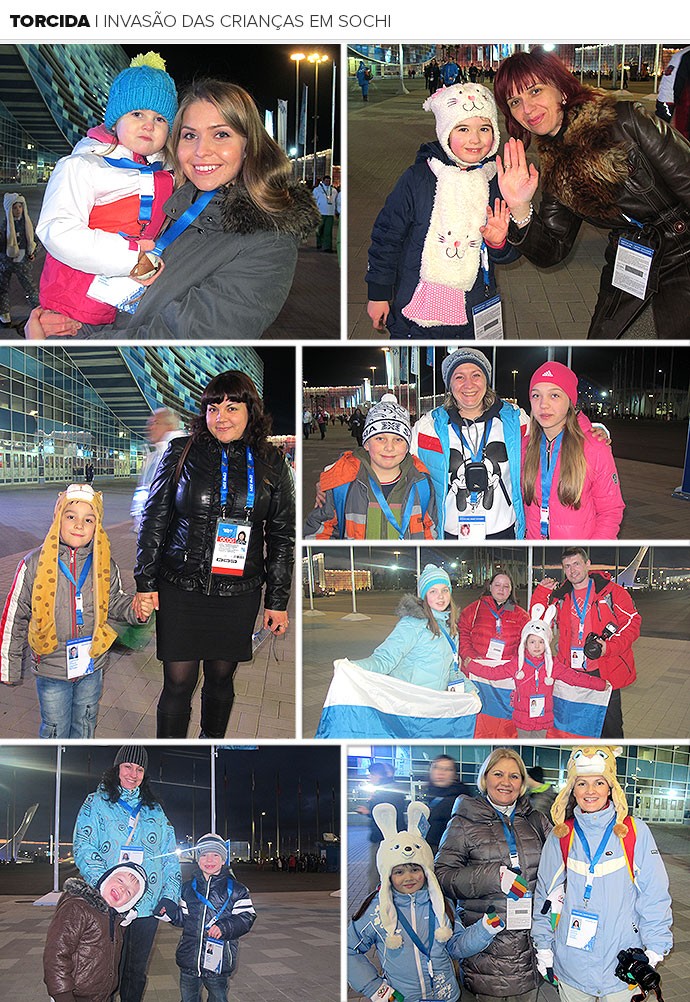 Mosaico torcida crianças parque olímpico Sochi (Foto: Amanda Kestelman)