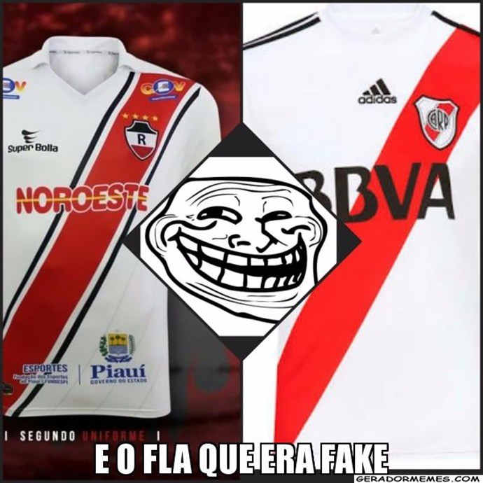 Resultado de imagem para torcida fake do river pi