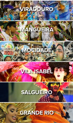 Todas as escolas - Primeiro dia do carnaval do Rio de Janeiro (Foto: G1)