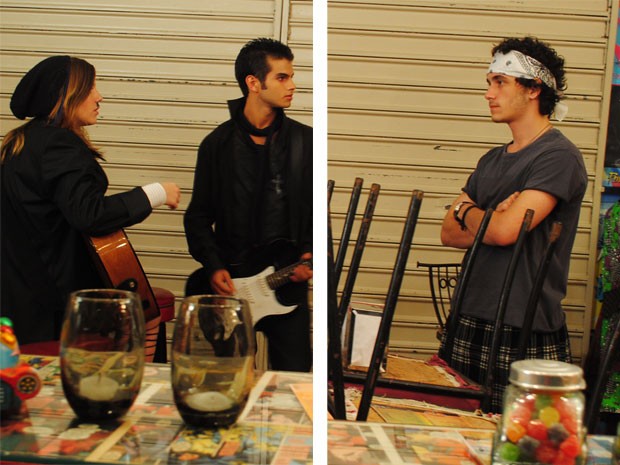 Dinho não se controla e acaba tendo um ataque de ciúmes ao ver Lia e Gil juntos (Foto: Malhação / Tv Globo)