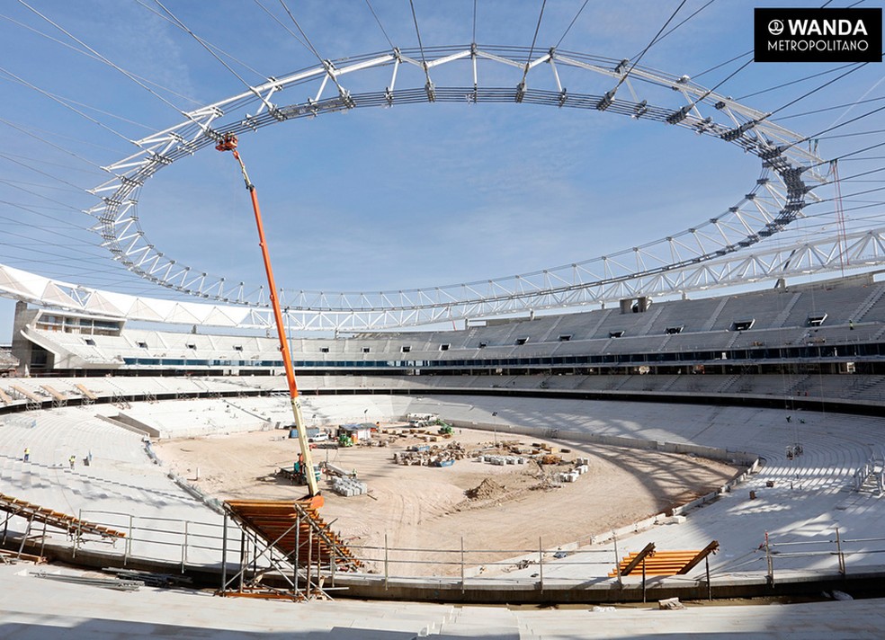Wanda Metropolitano, novo estádio do Atlético de Madrid, em obras (Foto: Divulgação)