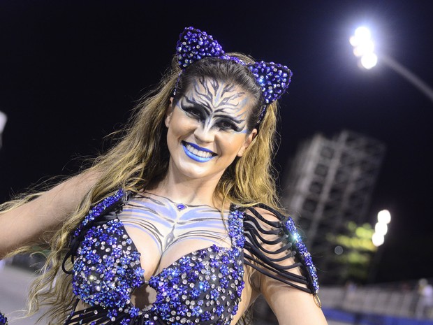 Lívia Andrade no sambódromo do Anhembi, em São Paulo (Foto: Leo Franco/ Ag. News)