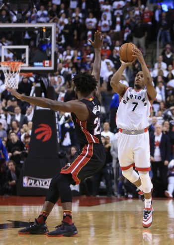 Toronto Raptors x Miami Heat - Jogo 1 - Kyle Lowry (Foto: Vaughn Ridley / Getty Images)