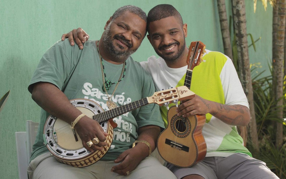 Cantor Arlindo Cruz e o filho Arlindo Neto (Foto: Divulgação/ Riotur)