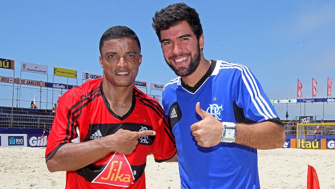 Benjamin Gegê mundialito de futebol de areia Flamengo (Foto: Vitor Silva / Inovafoto)
