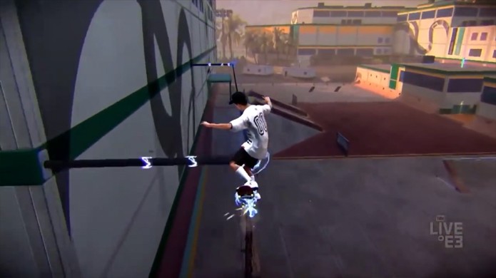 Tony Hawks Pro Skater tem uma nova mecânica na qual seu skate absorve propriedades do cenário (Foto: Reprodução/YouTube)