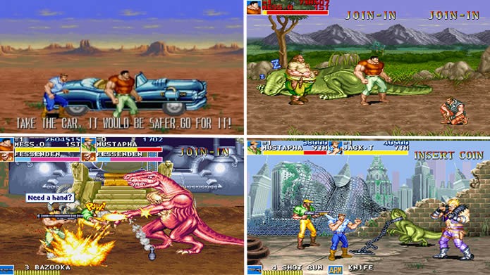 Considerado um dos maiores clássicos de arcade, Cadillacs and Dinosaurs é um excelente game de ação em 2D (Foto: Divulgação/Capcom)