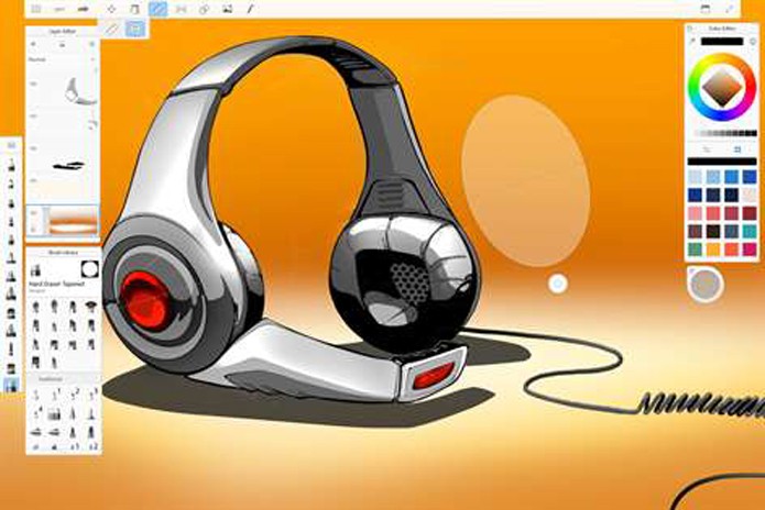 Autodesk Sketchbook, app para Microsoft Ink (Foto: Reprodução/André Sugai)