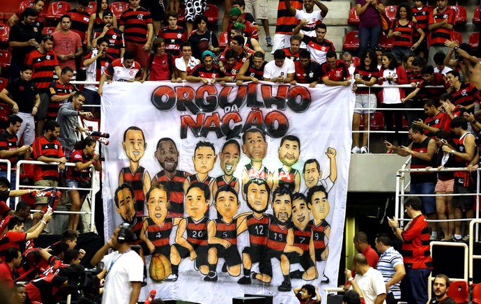 Flamengo campeão NBB comemoração final (Foto: André Durão / Globoesporte.com)
