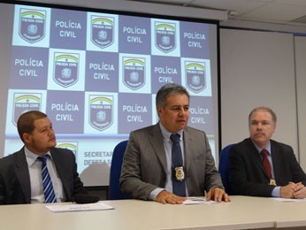 Coletiva da Polícia Civil apresentou resultados da operação 'Clone' (Foto: Katherine Coutinho / G1 PE)