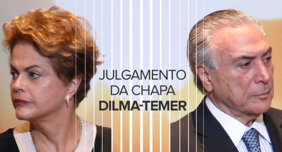 Julgamento da chapa Dilma-Temer no TSE SELO (Foto: Arte/G1)