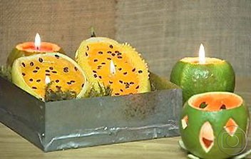 Aprenda a fazer velas de frutas (Foto: Mais Você / TV Globo)